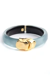 Alexis Bittar Molten Hinge Bracelet In Blue Grey