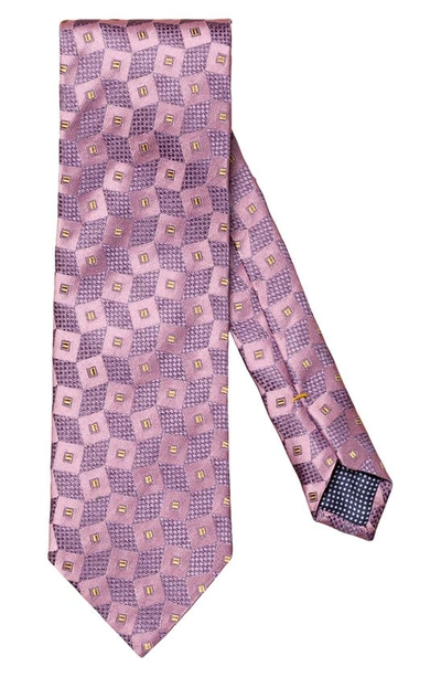 Eton Medallion Silk Tie In Purple