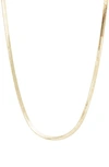 Kendra Scott Kassie 14k Gold Plated Herringbone Chain Necklace In Gold Metal