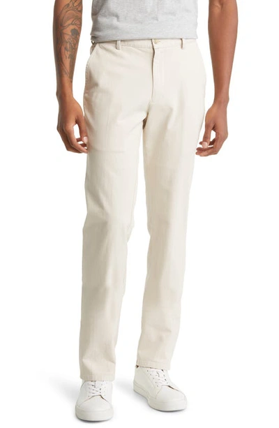 Peter Millar Pilot Flat Front Stretch Cotton Twill Pants In Stone