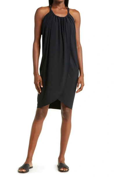 Magicsuit Draped Cover-up Dress In Black