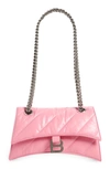 Balenciaga Small Crush Chain Bag In Sweet Pink