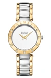 BALMAIN BALMAIN WATCHES BIJOU DIAMOND TWO-TONE BRACELET WATCH, 33MM