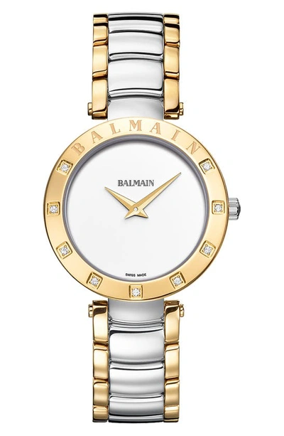 Balmain Bijou Diamond Two-tone Bracelet Watch, 33mm In Two Tone