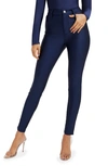 Good American Good Waist High Shine Compression Leggings In Blue Rinse