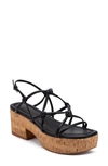 Mercedes Castillo Camille Strappy Platform Sandal In Blk Slknap