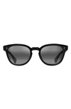 Maui Jim Cheetah 5 52mm Polarized Square Sunglasses 52mm Cheetah 5 Polarized Square Sunglasses In Black/polarized Blue Gradient