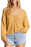 Billabong Every Day Cotton Blend Sweater In Gold Coast