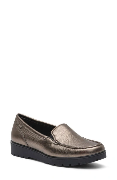 Ara Dewitt Platform Loafer In Taiga Metallic