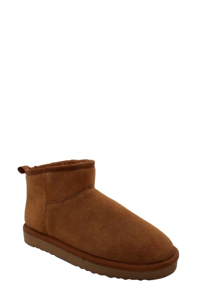 Volatile Scruff Faux Shearling Bootie In Tan