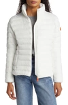 Save The Duck Carly Recycled Nylon Puffer Jacket In Off White