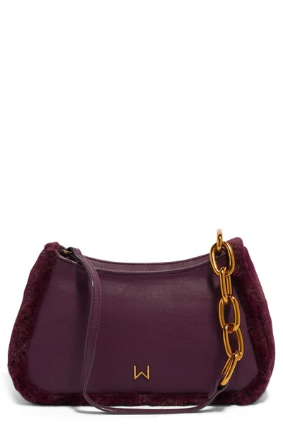 House Of Want Newbie Vegan Leather Shoulder Bag In Eggplant