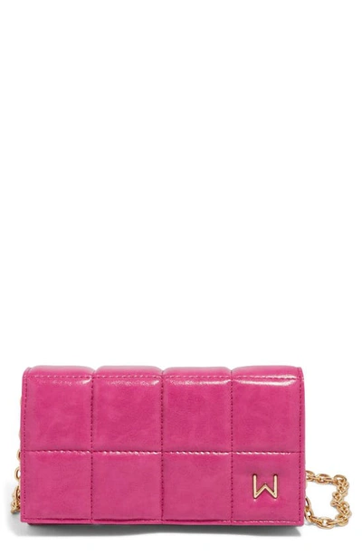 House Of Want We Browse Vegan Leather Wallet Crossbody Bag In Orchid Pink