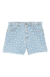 ERL GENDER INCLUSIVE STAR JACQUARD CUTOFF DENIM SHORTS