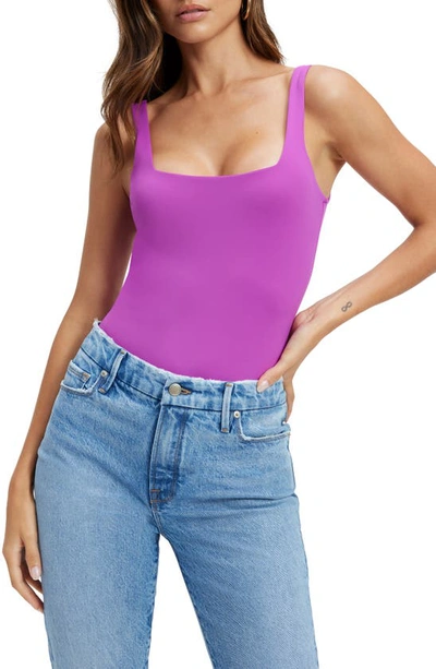 Good American Modern Tank Bodysuit In Pop Thistle005