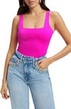 Good American Modern Tank Bodysuit In Fuschia Pink001