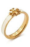 Tory Burch Kira Enamel Ring In Ivory