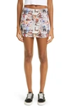 Sandy Liang Jed Mood Board Print Micro Miniskirt In Moodboard