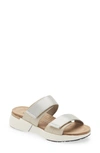 Naot Calliope Slide Sandal In Ivory/ Silver