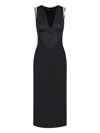 Versace Corset Midi Dress In Nero