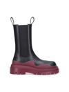 Bottega Veneta Leather Chelsea Boots In Nero