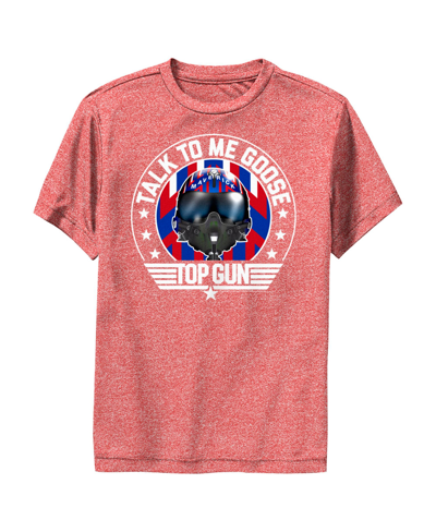 Paramount Pictures Kids' Boy's Top Gun Maverick Talk To Me Goose Child Performance Tee In Red Heather