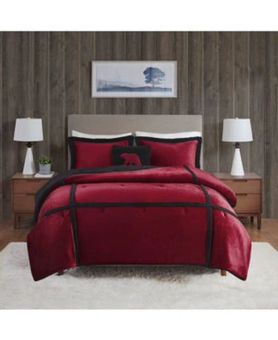 Woolrich Orlen Plush To Sherpa Comforter Sets In Navy