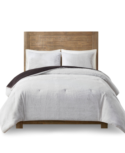Madison Park Sawyer Faux-fur 3-pc. Comforter Set, Full/queen In Ivory