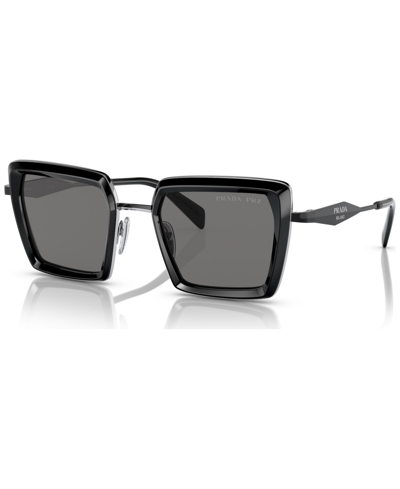 Prada Women's Polarized Sunglasses, Pr 55zs52-p In Black
