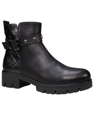 Gc Shoes Women's Georgia Lug Sole Ankle Booties In Black