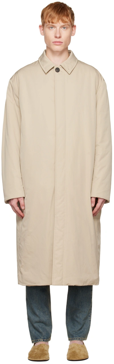 The Row Jang Padded Shell Overcoat In Neutrals