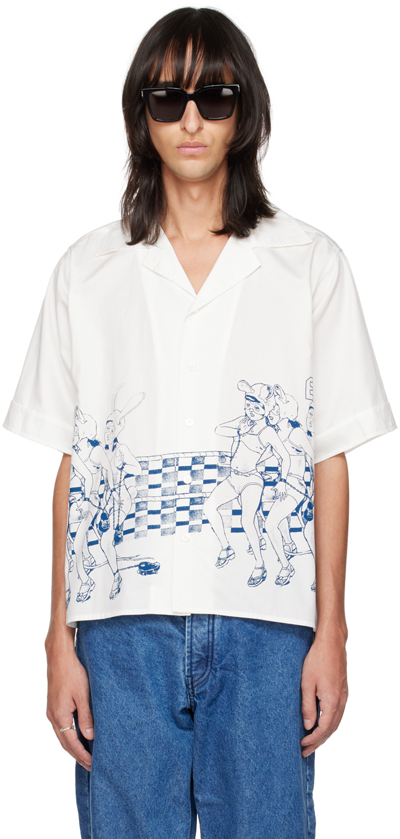 Enfants Riches Deprimes White Roller Derby Shirt In White / Blue