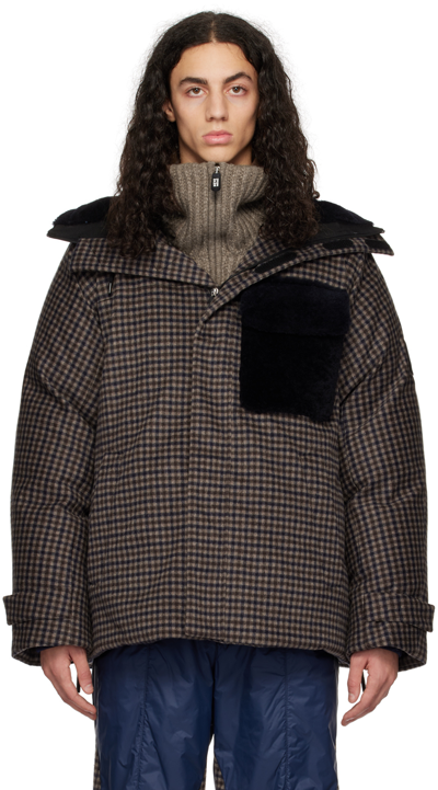 Giorgio Armani Brown Caban Down Jacket