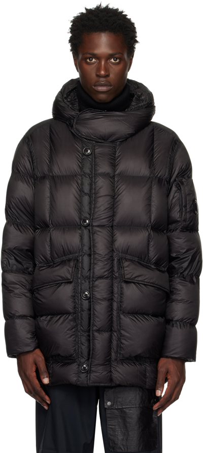 C.p. Company Black Quilted Nylon Down Jacket