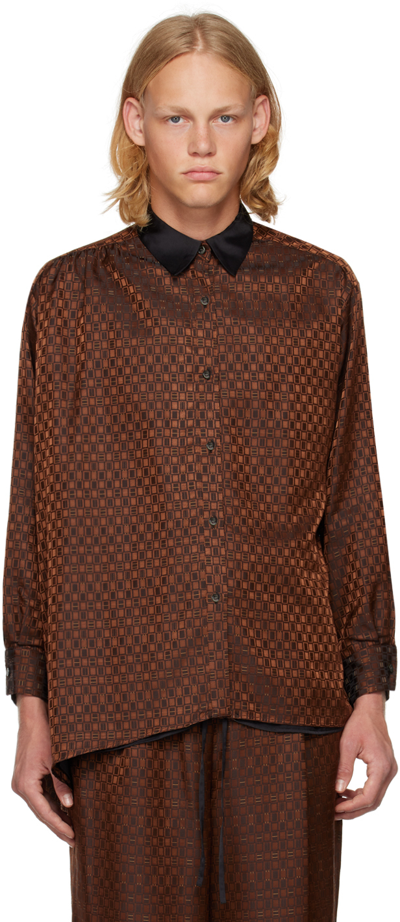 Rito Structure Brown Reversible Shirt