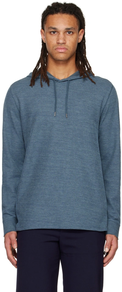 Vince Blue Thermal Hoodie