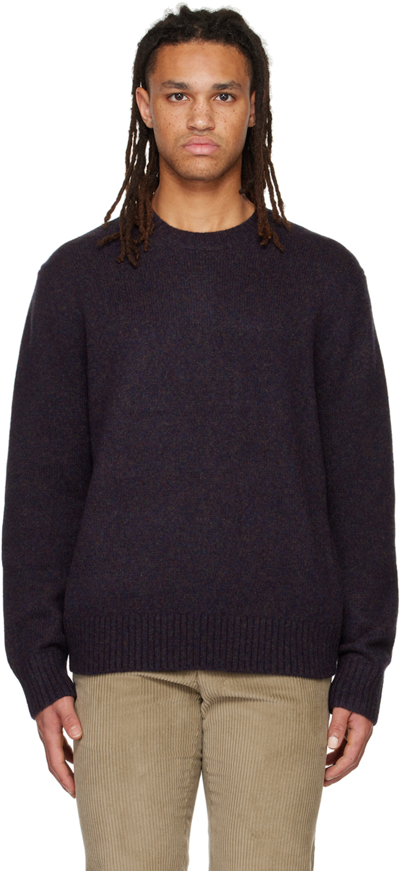Vince Purple Marled Sweater In Dk Hyperion-540dkh