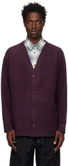 SOUTH2 WEST8 PURPLE BRUSHED CARDIGAN