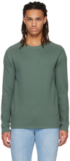 Vince Khaki Thermal Long Sleeve T-shirt In Seafern