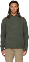 VINCE GREEN MARLED SWEATER