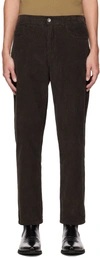 YMC YOU MUST CREATE BROWN TEARAWAY TROUSERS