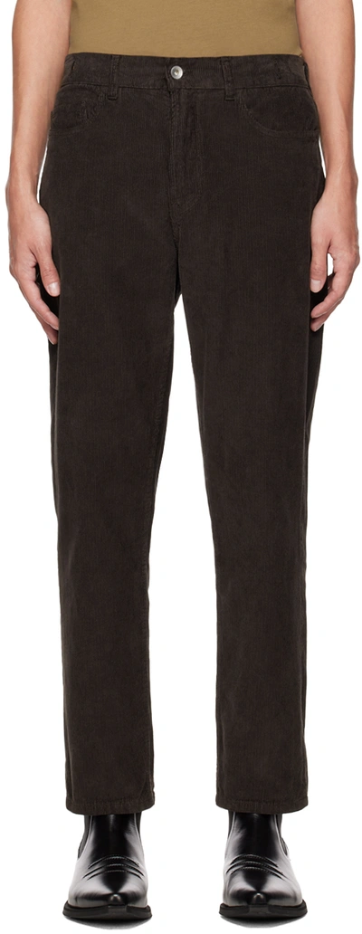 Ymc You Must Create Tearaway Straight Corduroy Jeans In 29-brown