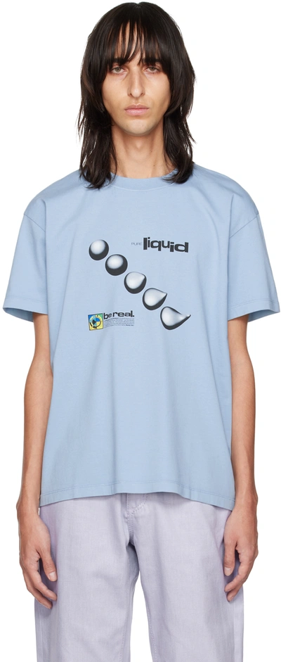 Eytys Jay Liquid T-shirt In Light Blue
