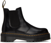 Dr. Martens' Dr. Martens 2976 Quad Leather Platform Chelsea Boots In Black Polished Smoot