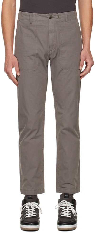 Rag & Bone Gray Cliffe Trousers In Charc