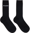 Jacquemus Les Chaussettes Cotton Socks In 990 Black