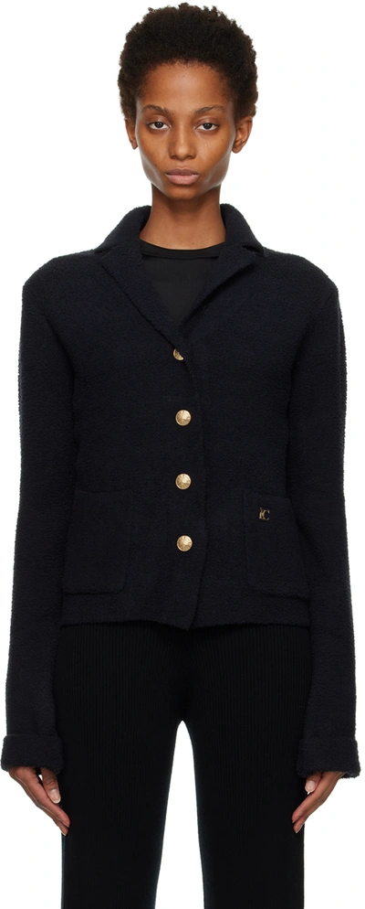 Low Classic Black Soft Collar Cardigan