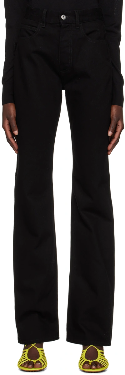 Bottega Veneta Black High-rise Straight Jeans In 1000 Black