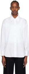 Vince Convertible Cotton Poplin Shirt In Optic White-137owt