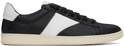 Rhude Ssense Exclusive Black & White Court Sneakers In White Black